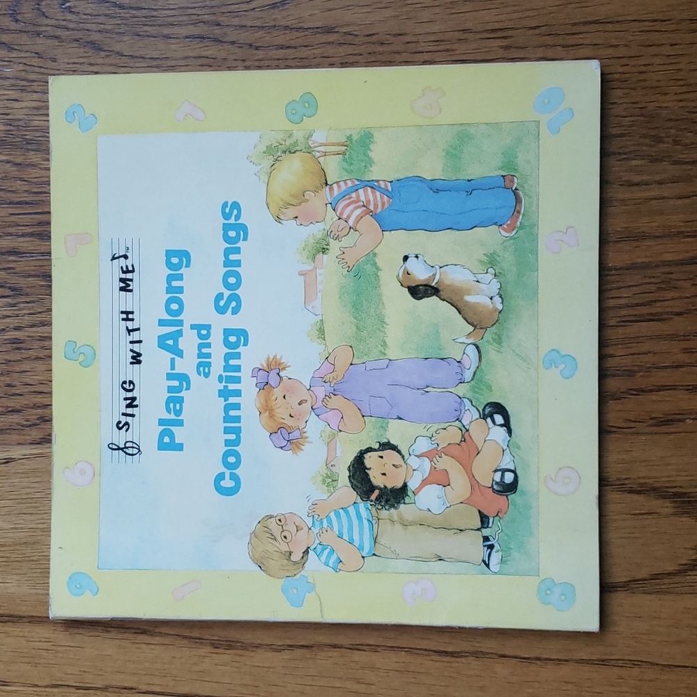 Vintage 80s Sing With Me Play-Along and Counting Songs Paperback Children's Book